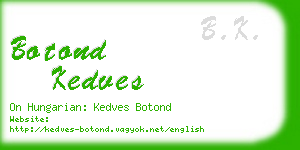 botond kedves business card